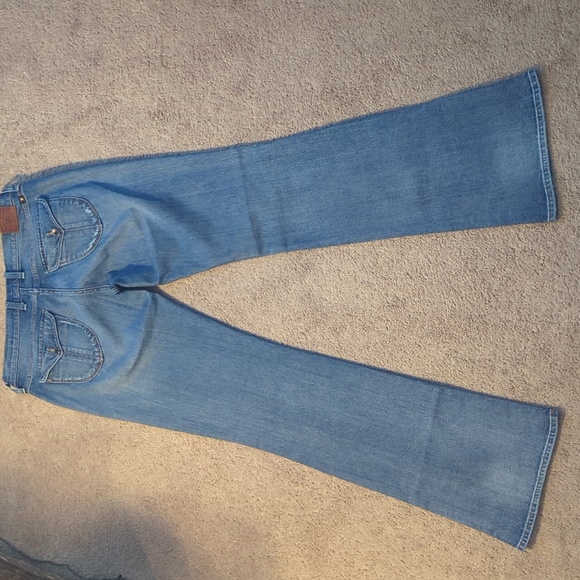 Lucky Brand 10/30 Sweet N Low Semi-Distressed Bootcut Denim Blue Jeans Faded - Picture 10 of 16